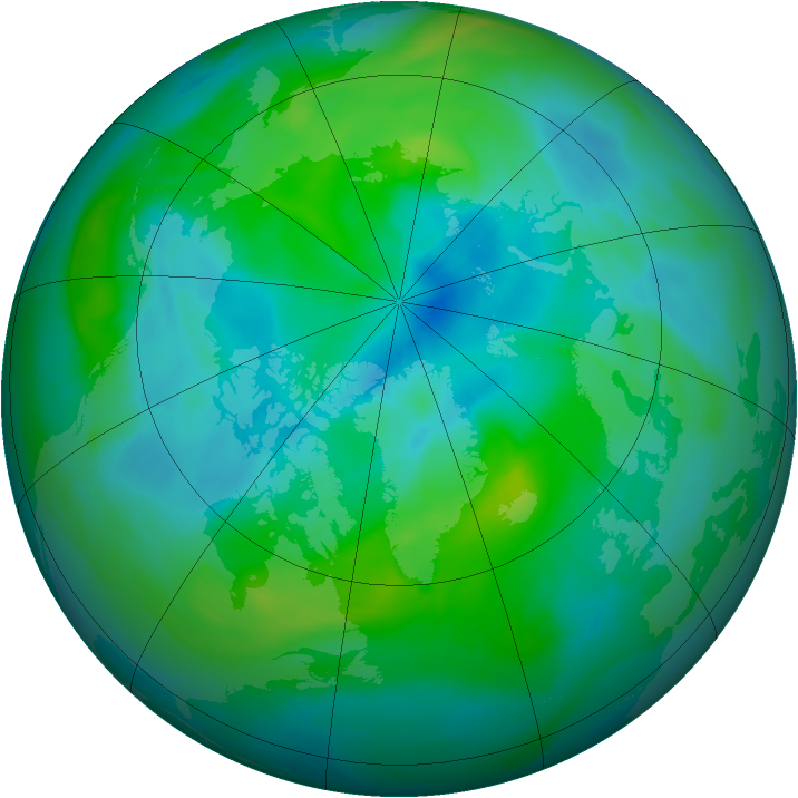 Arctic ozone map for 09 September 2006
